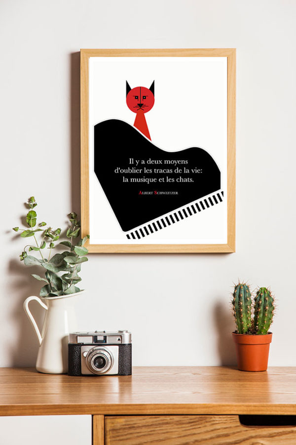 Affiche Citation Chats Musique