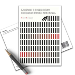 Carte Postale Citation - Gaston Bachelard Le Paradis CPCI 003