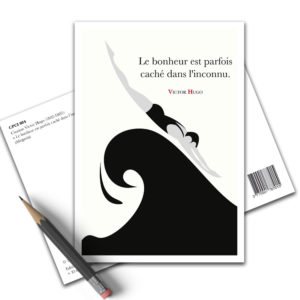 Carte Postale Citation - Victor Hugo le Bonheur CPCI 004