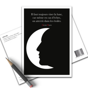 Carte Postale Citation - Oscar Wilde Viser la Lune CPCI 006