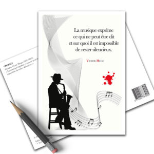 Carte Postale Citation - Victor Hugo La Musique CPCI 012
