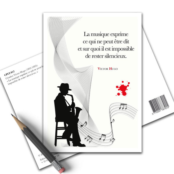 Carte Postale Citation - Victor Hugo La Musique CPCI 012