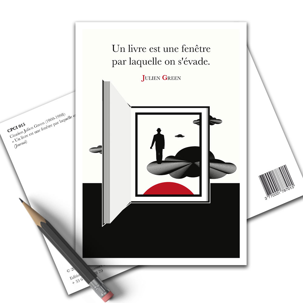 Carte Postales Citation Livre Julien Green - Arts-Citations