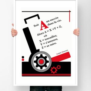 Affiche Citation Poster Littéraire - Albert Einstein Soit A Illustration