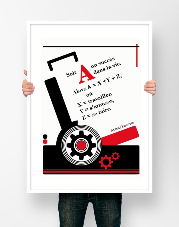 Affiche Citation Poster Littéraire - Albert Einstein Soit A Illustration