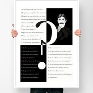 Affiche Poster Littéraire - Questionnaire de Proust