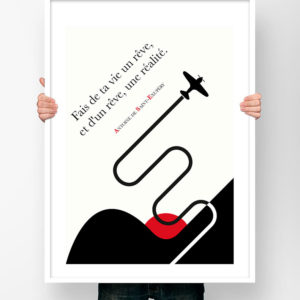 Affiche Citation Poster Littéraire - Antoine de Saint-Exupéry