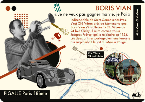 Carte Postale Boris Vian