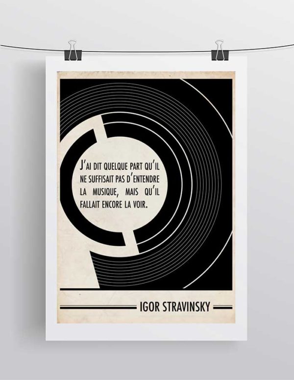 Affiche citation stravinsky