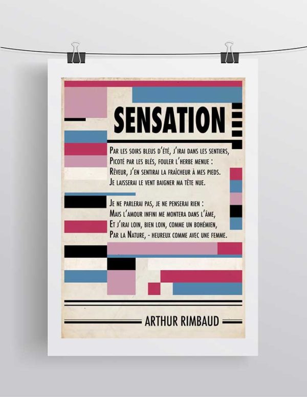 Affiche poesie rimbaud sensation