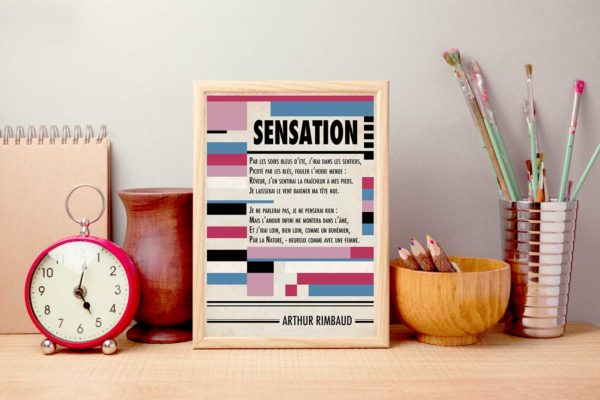 Affiche poesie rimbaud sensation