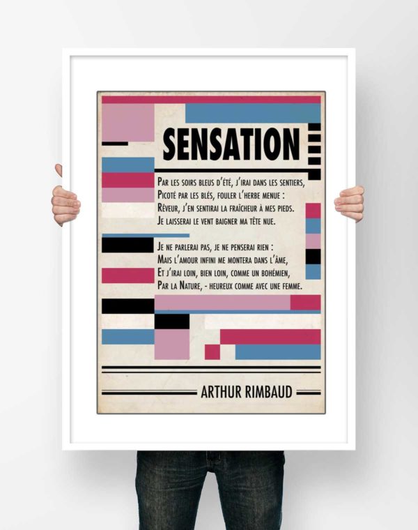 Affiche poesie rimbaud sensation