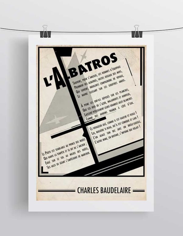 Affiche l'Albatros Charles Baudelaire