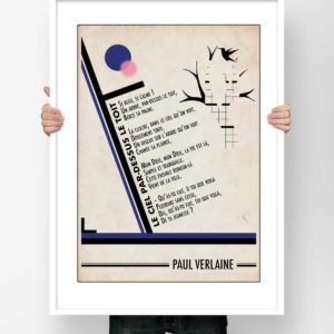 Affiche Paul Verlaine Le Ciel Par-dessus le Toit