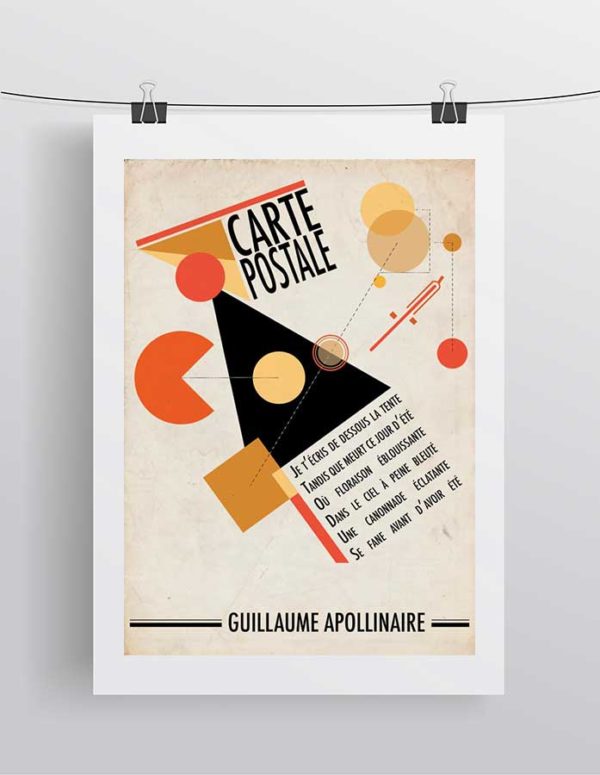 Affiche apollinaire carte postale