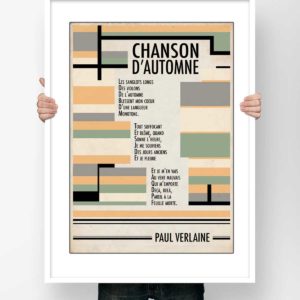 Affiche chanson d'automne verlaine