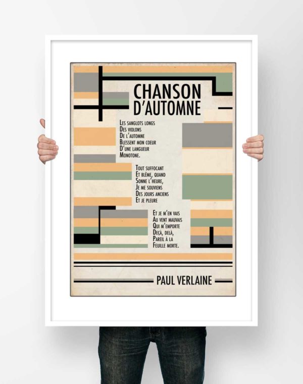 Affiche chanson d'automne verlaine