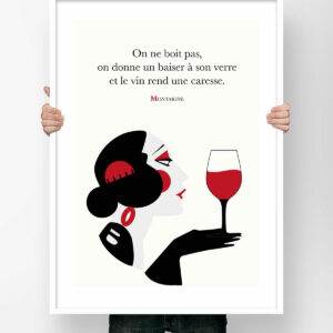 Affiche Citation Montaigne Le Vin