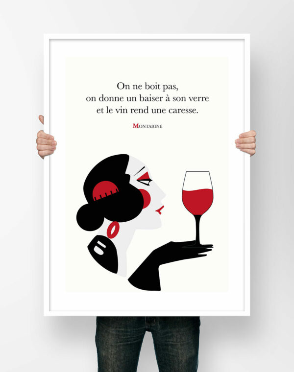 Affiche Citation Montaigne Le Vin