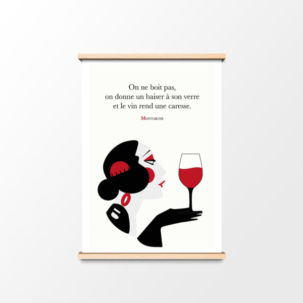 Affiche Citation Montaigne Le Vin