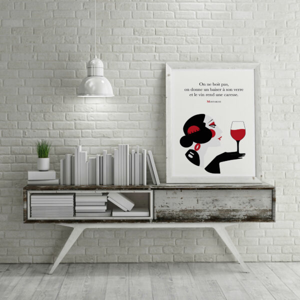 Affiche Citation Montaigne Le Vin