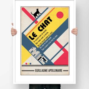 poster apollinaire poesie le chat