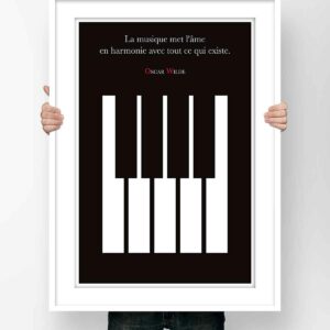 Oscar Wilde Poster Affiche Citation sur la Musique