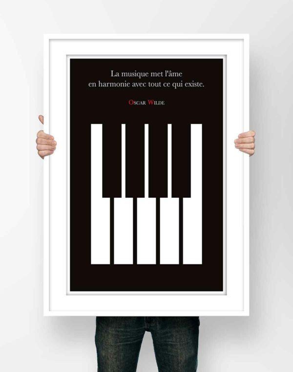 Oscar Wilde Poster Affiche Citation sur la Musique