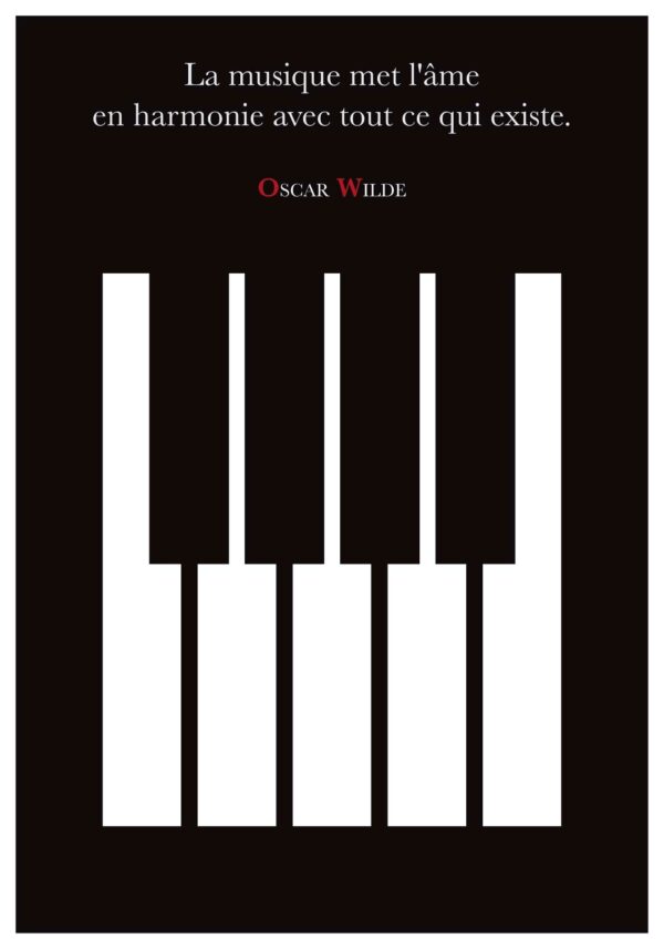 Oscar Wilde Poster Affiche Citation sur la Musique