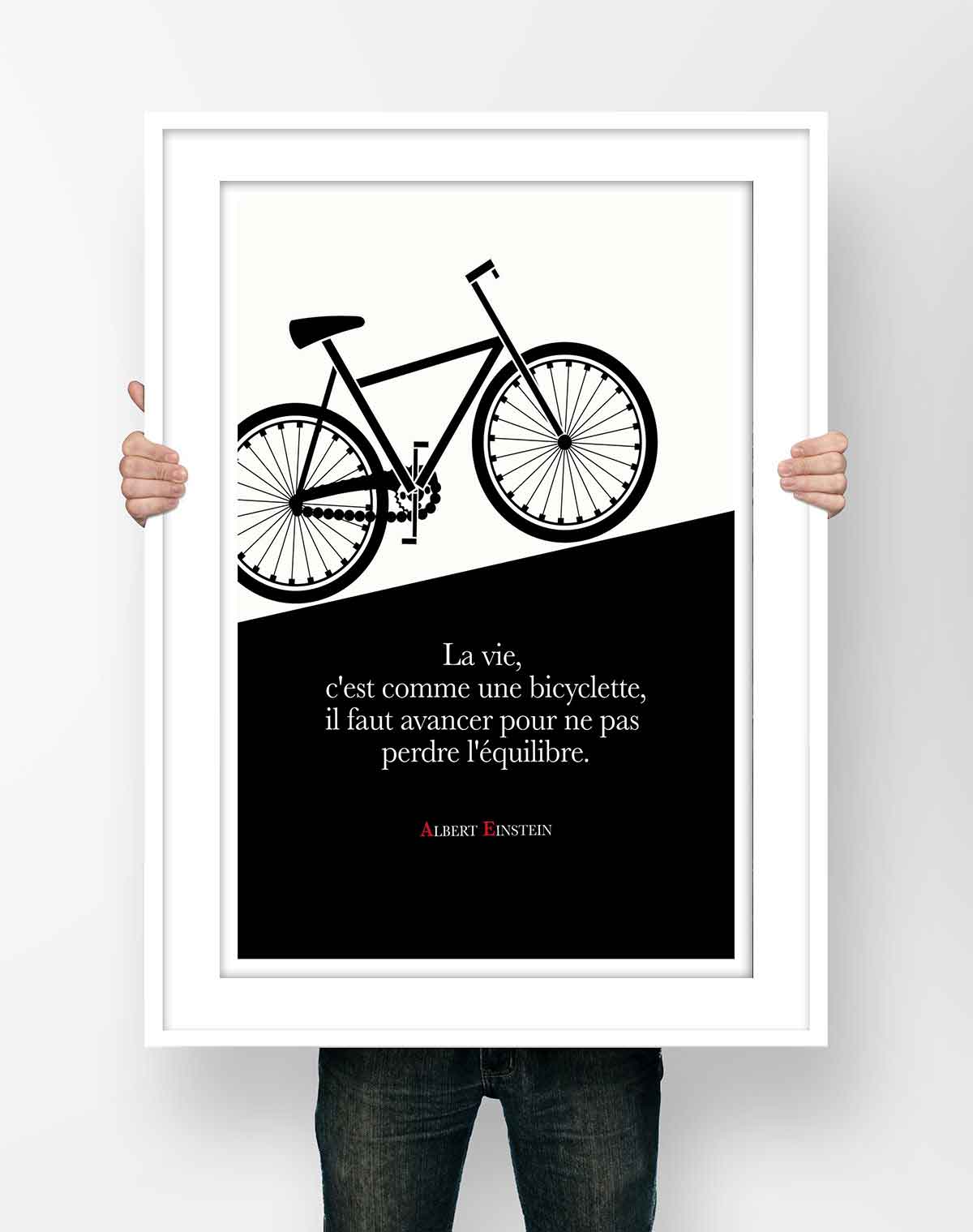 Affiche Citation Albert Einstein Bicyclette Arts Citations