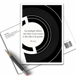 Citation Platon la Musique - Carte Postale Arts-Citations