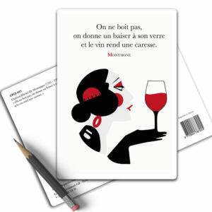 Citation Montaigne Le Vin - Carte Postale Arts-Citations